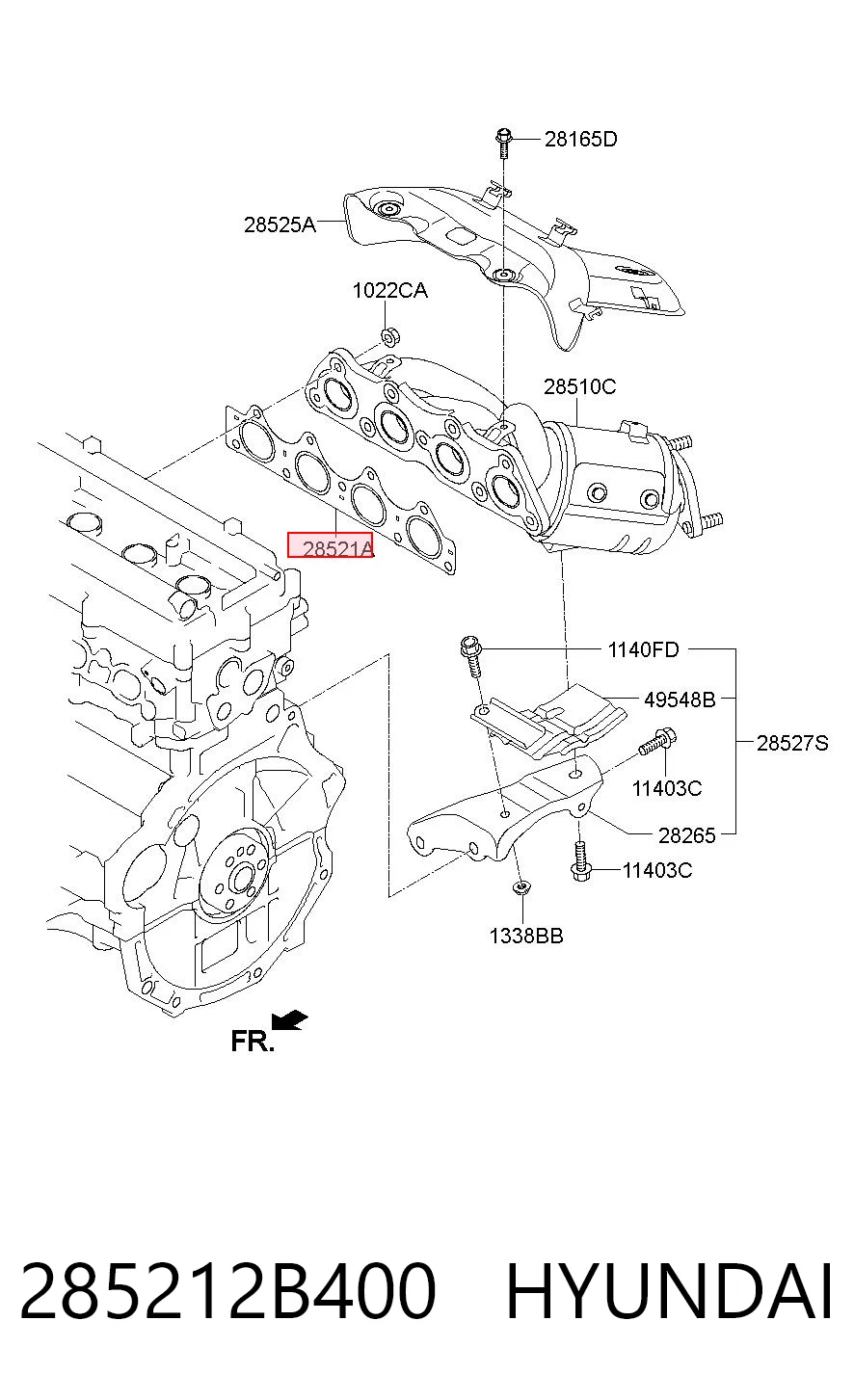 Uszczelka kolektora wydechowego KIA Cerato II sedana (TD) (2009 - 2012) cena, od 10,19 USD
