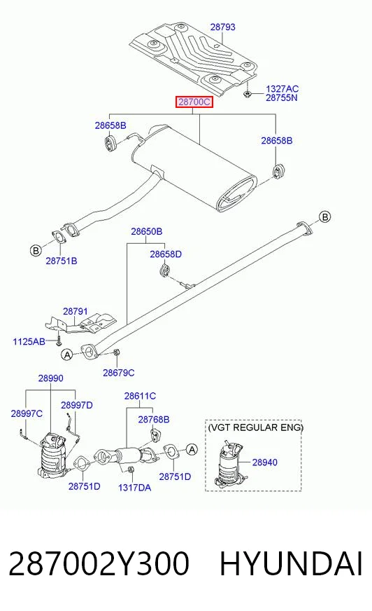 Do koszyka Tłumik, tylna część Toyota Camry V V30