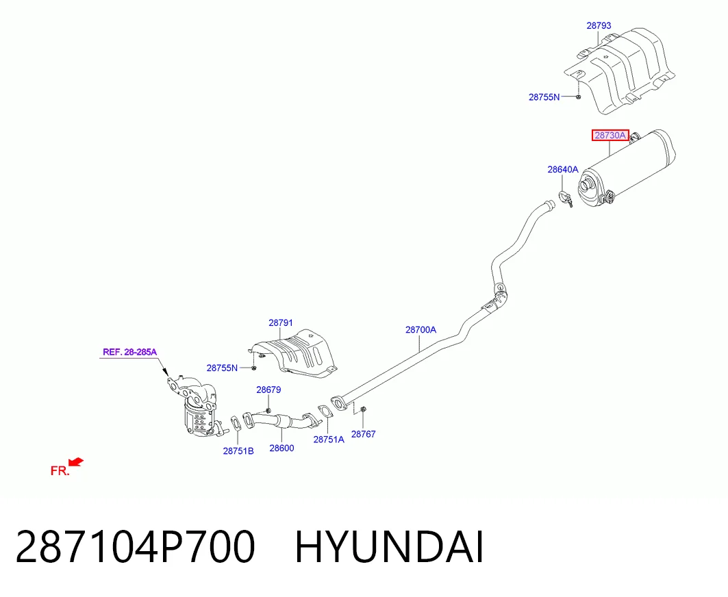  Tłumik, tylna część Hyundai I20 1