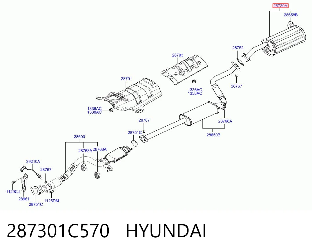Tłumik, tylna część do Hyundai Getz  