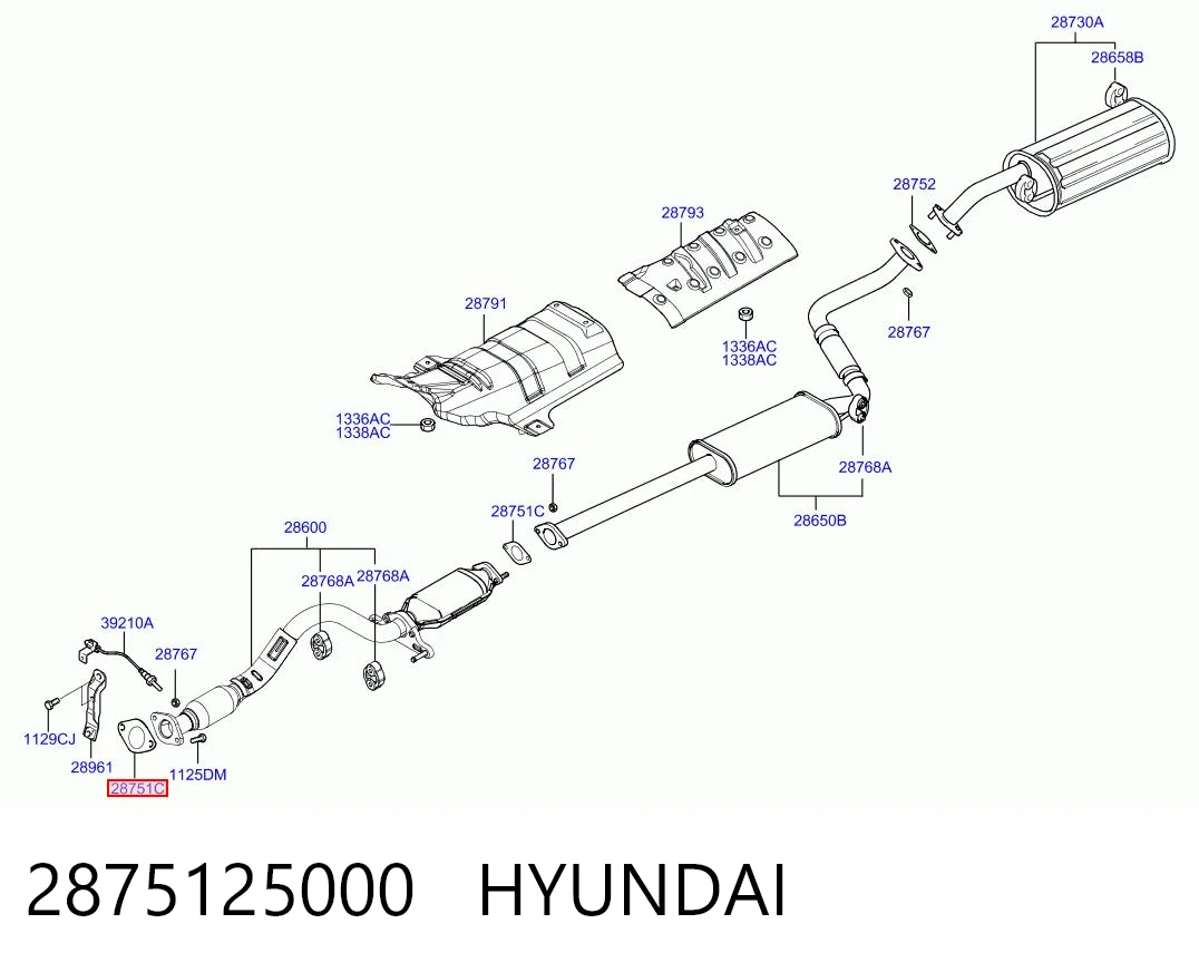 Kupić Uszczelka rury odbiornika tłumika Hyundai Accent III MC w dobrej cenie