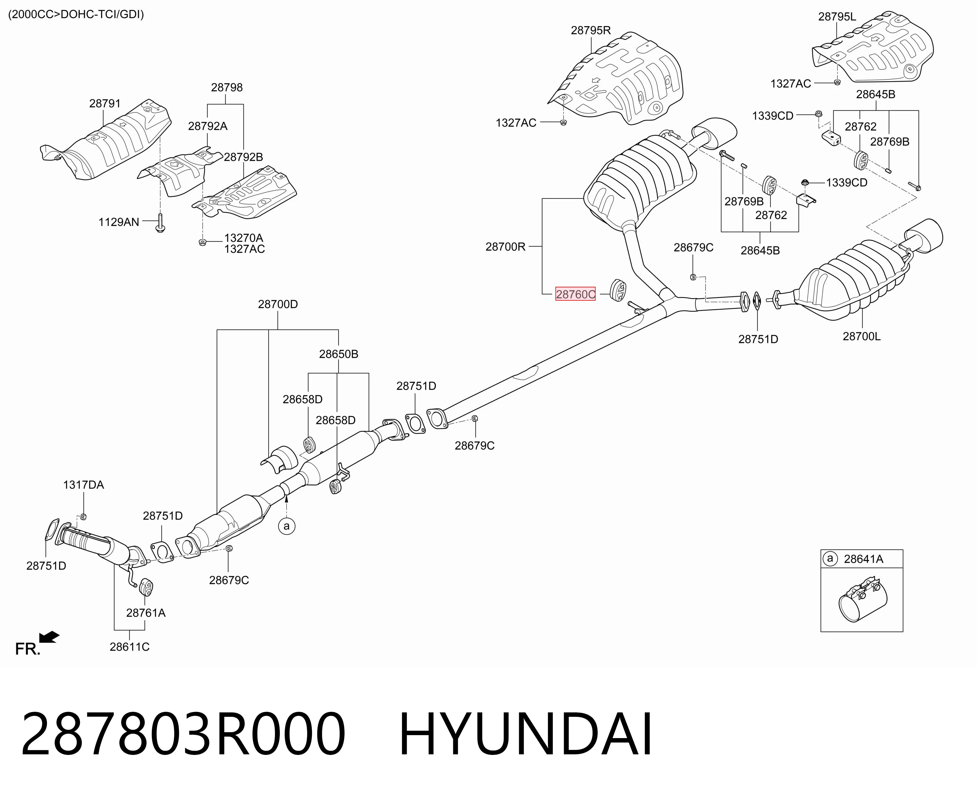 287803R000 Hyundai/Kia Poduszka mocowania tłumika
