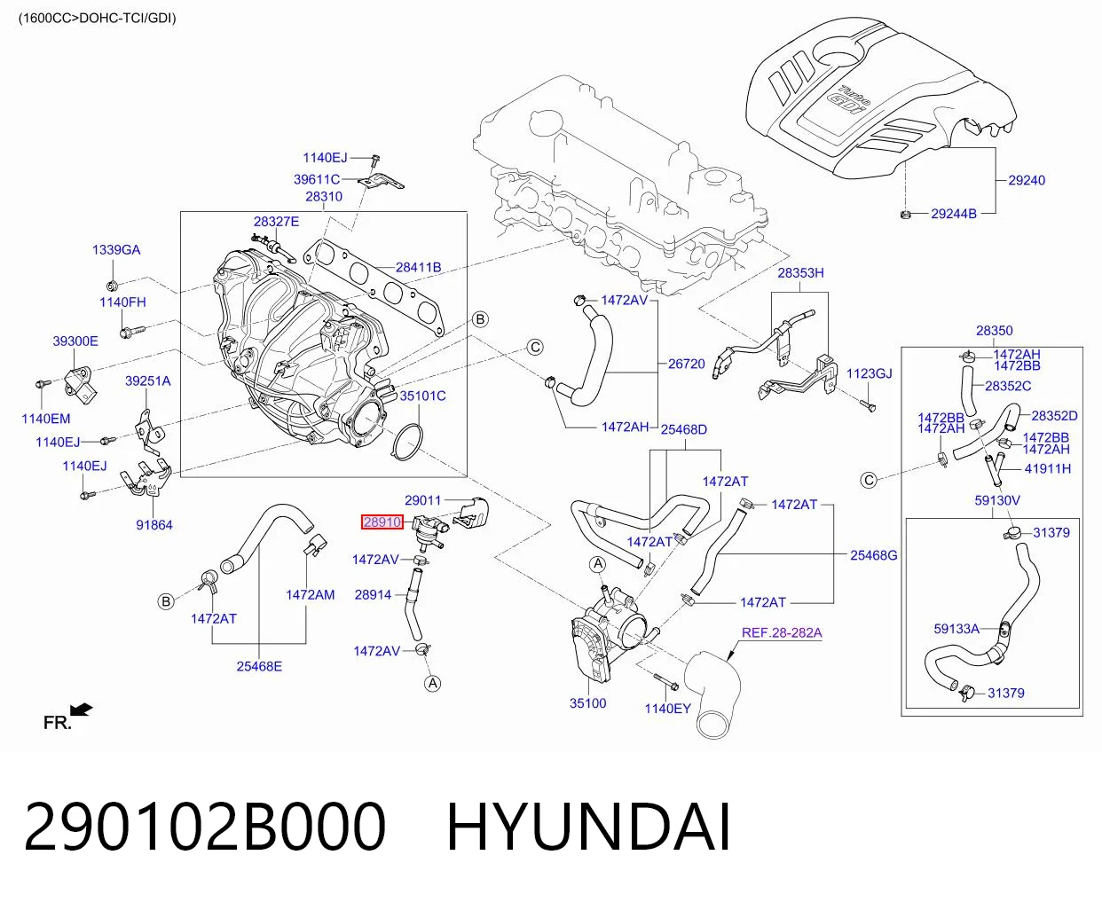 290102B000 Hyundai/Kia Zawór odpowietrzający zbiornika paliwa