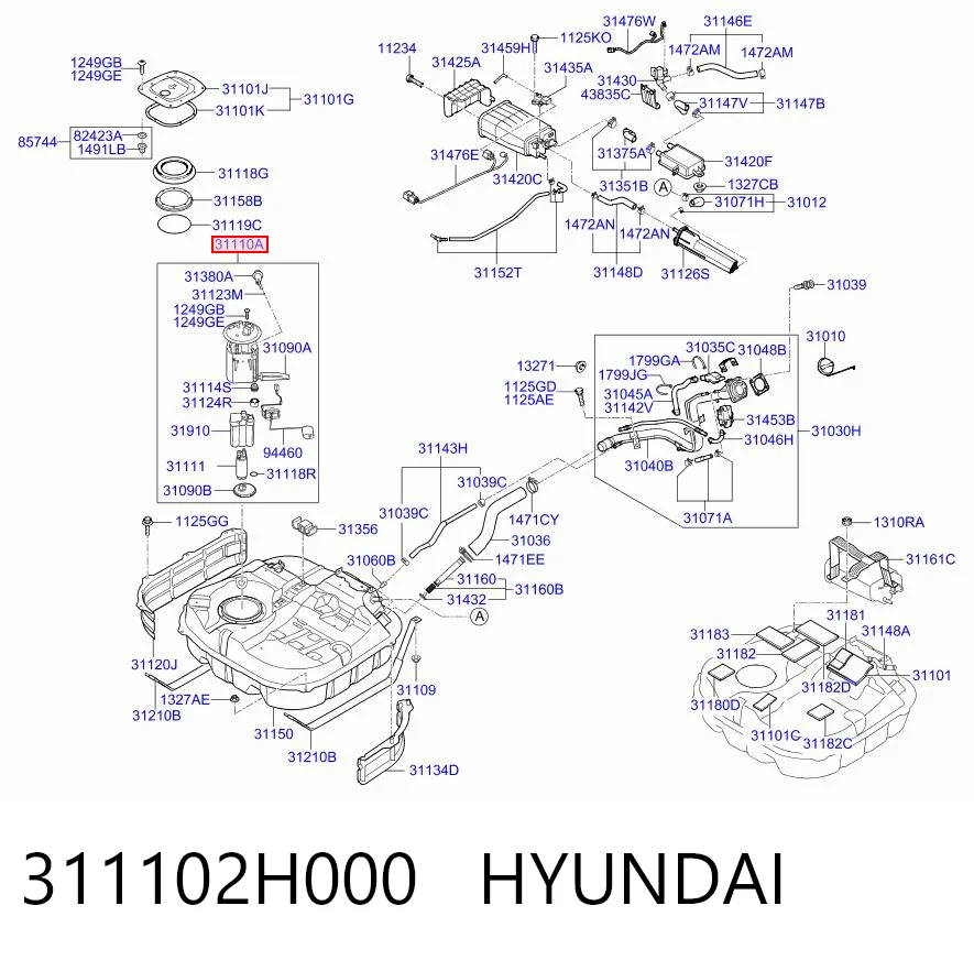 Moduł pompy paliwowej z czujnikiem poziomu paliwa do Mitsubishi Montero SPORT K8, K9