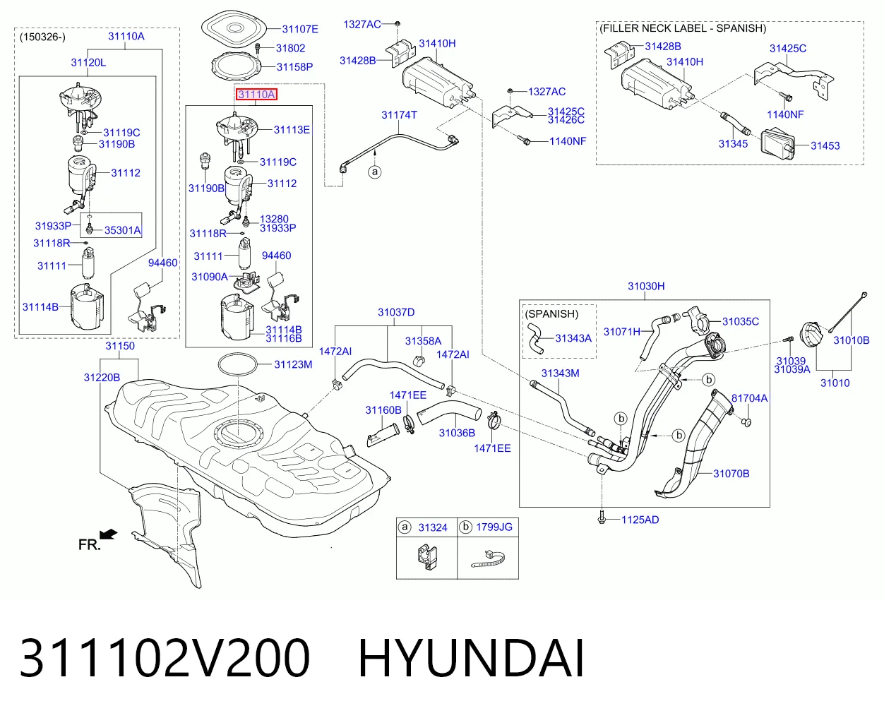 311102V200 Hyundai/Kia Moduł pompy paliwowej z czujnikiem poziomu paliwa
