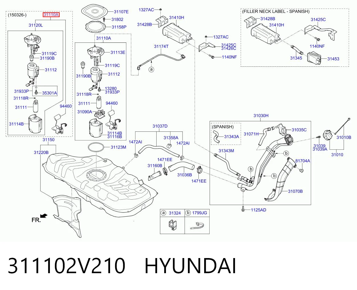 311102V210 Hyundai/Kia Moduł pompy paliwowej z czujnikiem poziomu paliwa