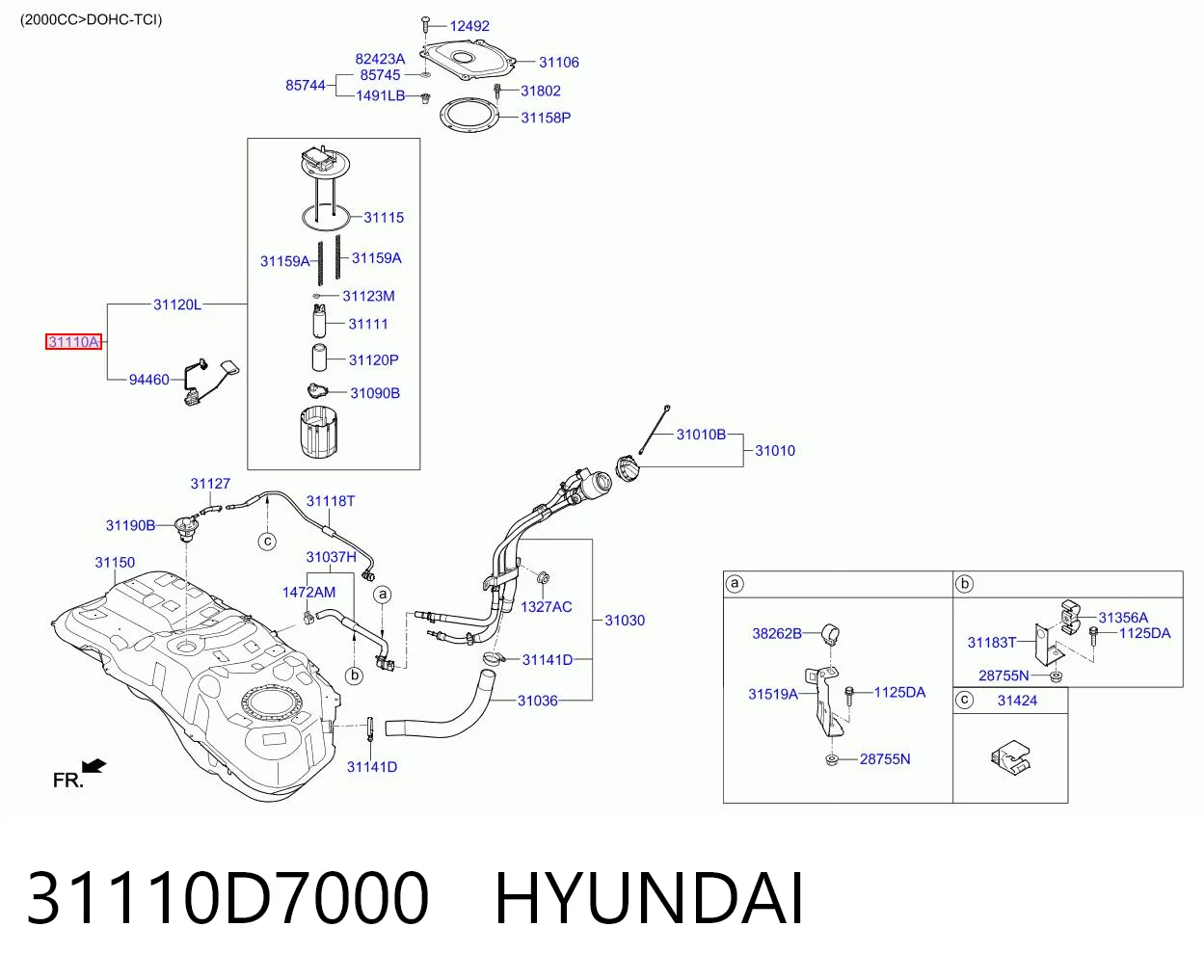 Moduł pompy paliwowej z czujnikiem poziomu paliwa do Hyundai Tucson III TL