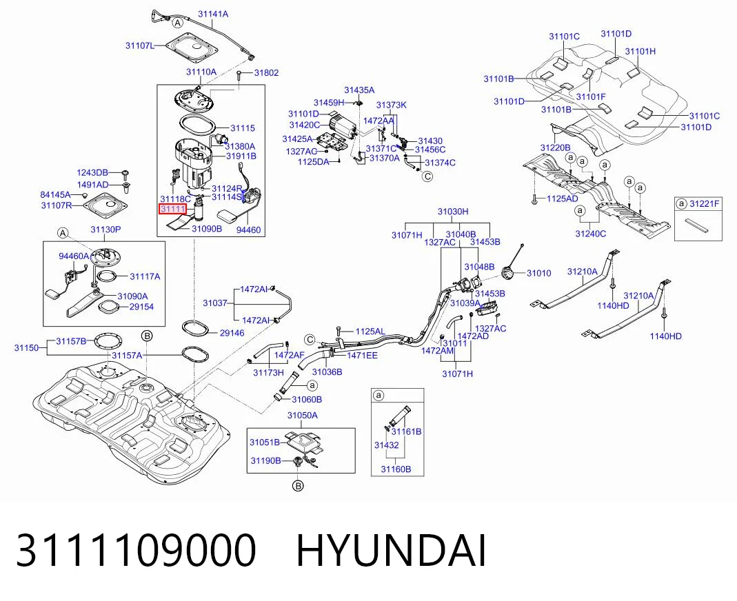 3111109000 Hyundai/Kia Element-turbina pompy paliwa