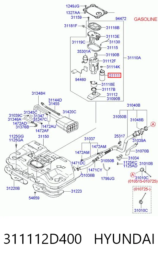 311112D400 Hyundai/Kia Pompa paliwa elektryczna zanurzeniowa