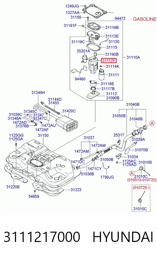 3111217000 Hyundai/Kia Filtr paliwa