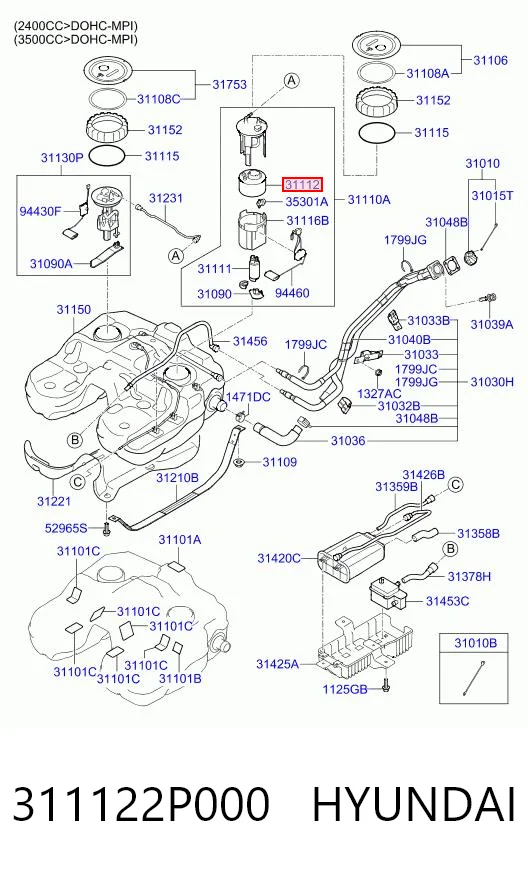311122P000 Hyundai/Kia