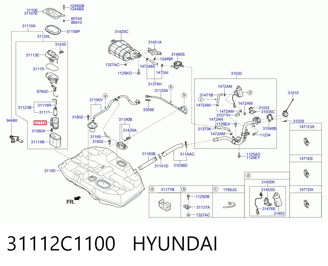 31112C1100 Hyundai/Kia Filtr paliwa
