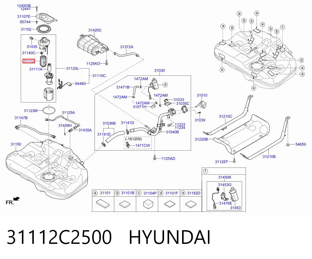 31112C2500 Hyundai/Kia Filtr paliwa