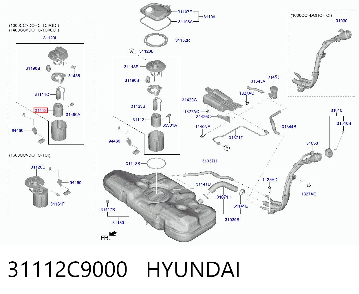  Filtr paliwa Hyundai Tucson 2