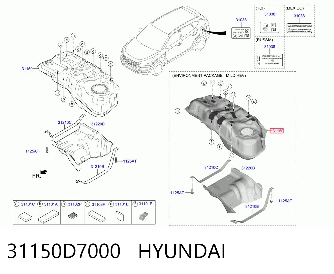 Kupić Zbiornik paliwa Hyundai Tucson III TL w dobrej cenie