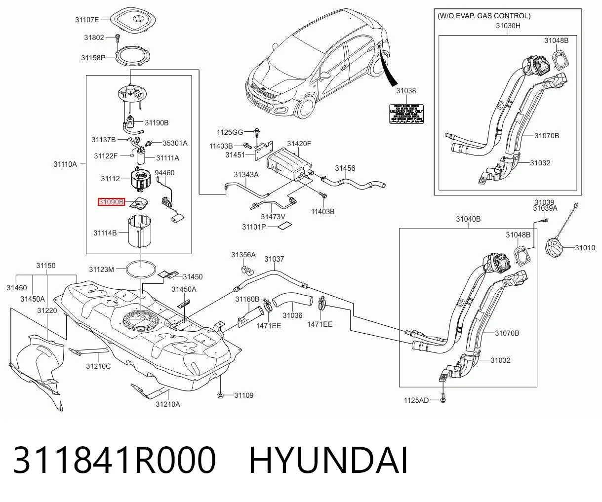 311841R000 Hyundai/Kia
