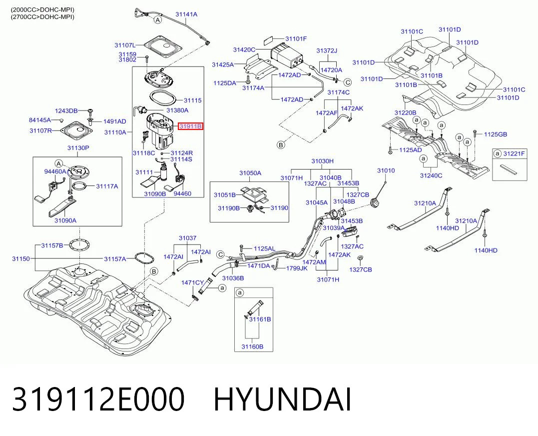 319112E000 Hyundai/Kia Filtr paliwa