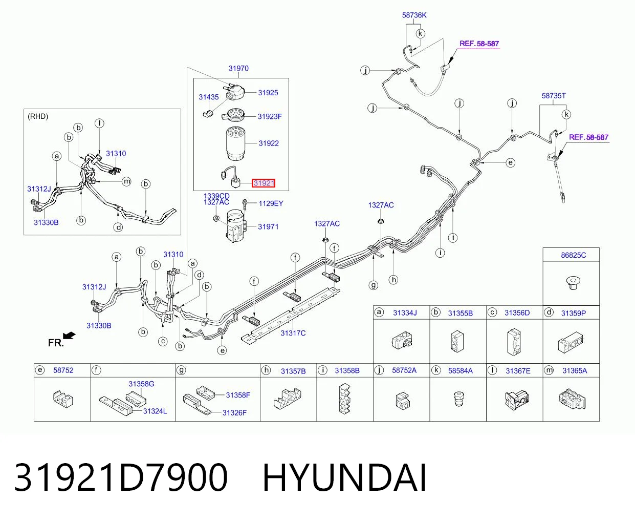 31921D7900 Hyundai/Kia Czujnik poziomu wody w filtrze paliwa