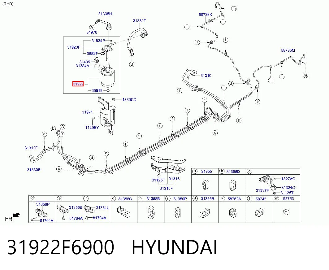 31922F6900 Hyundai/Kia Filtr paliwa