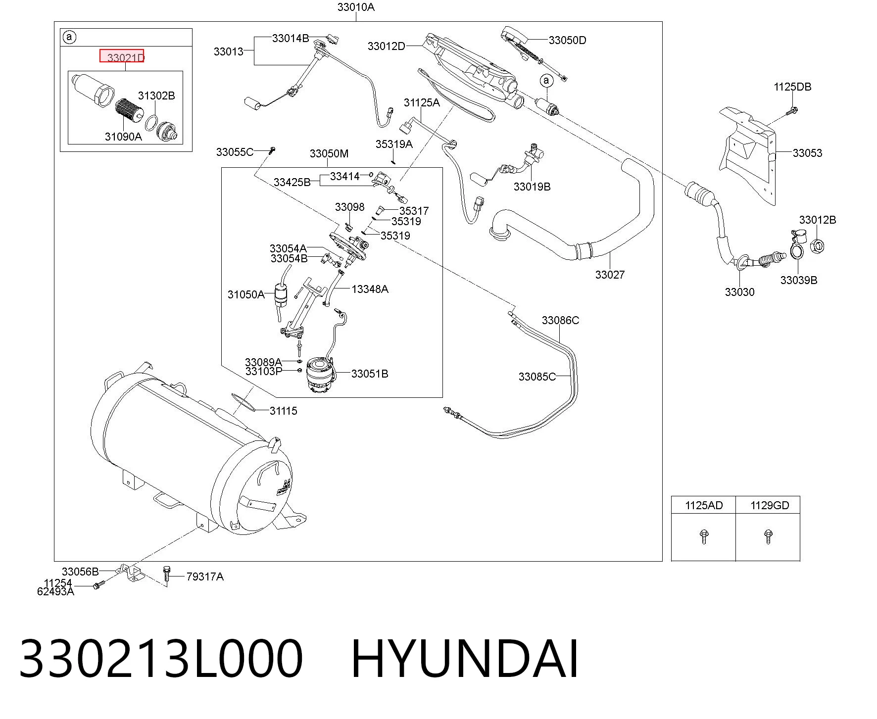 330213L000 Hyundai/Kia Filtr paliwa