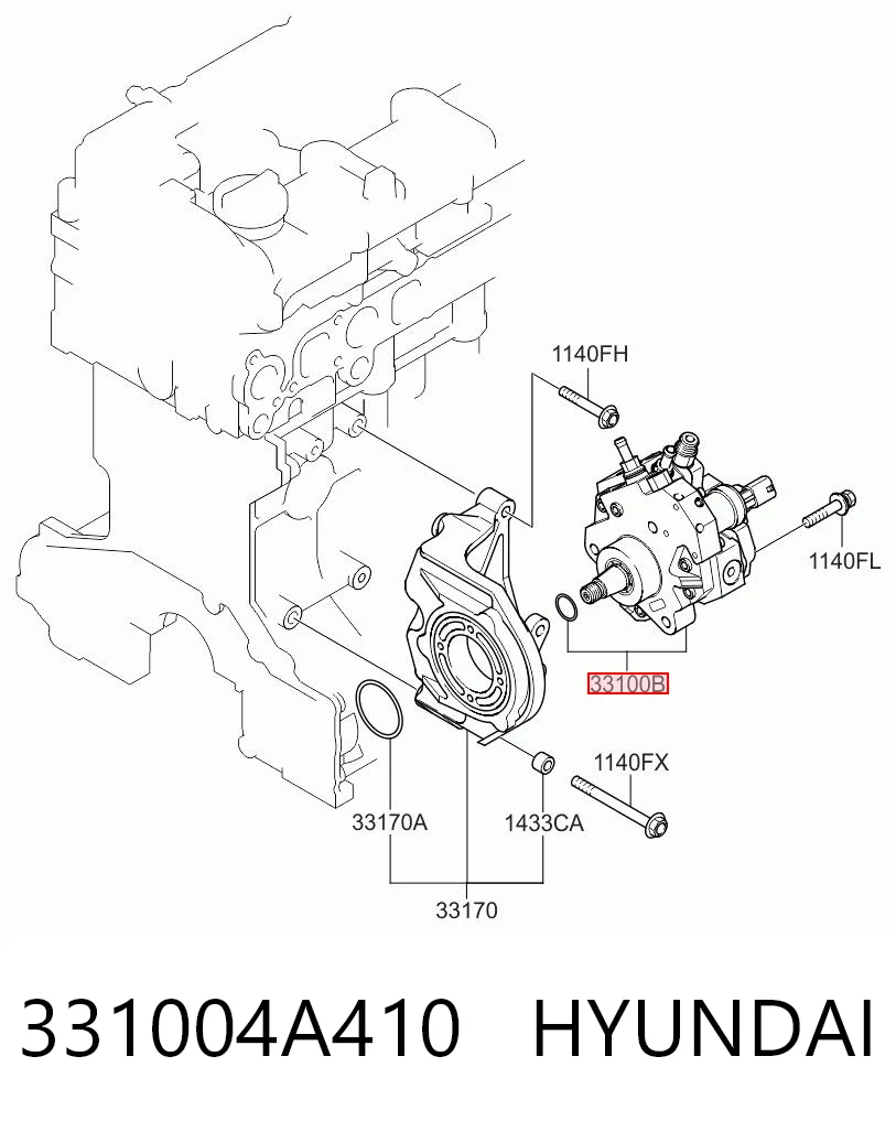 331004A410 Hyundai/Kia Pompa wtryskowa wysokiego ciśnienia