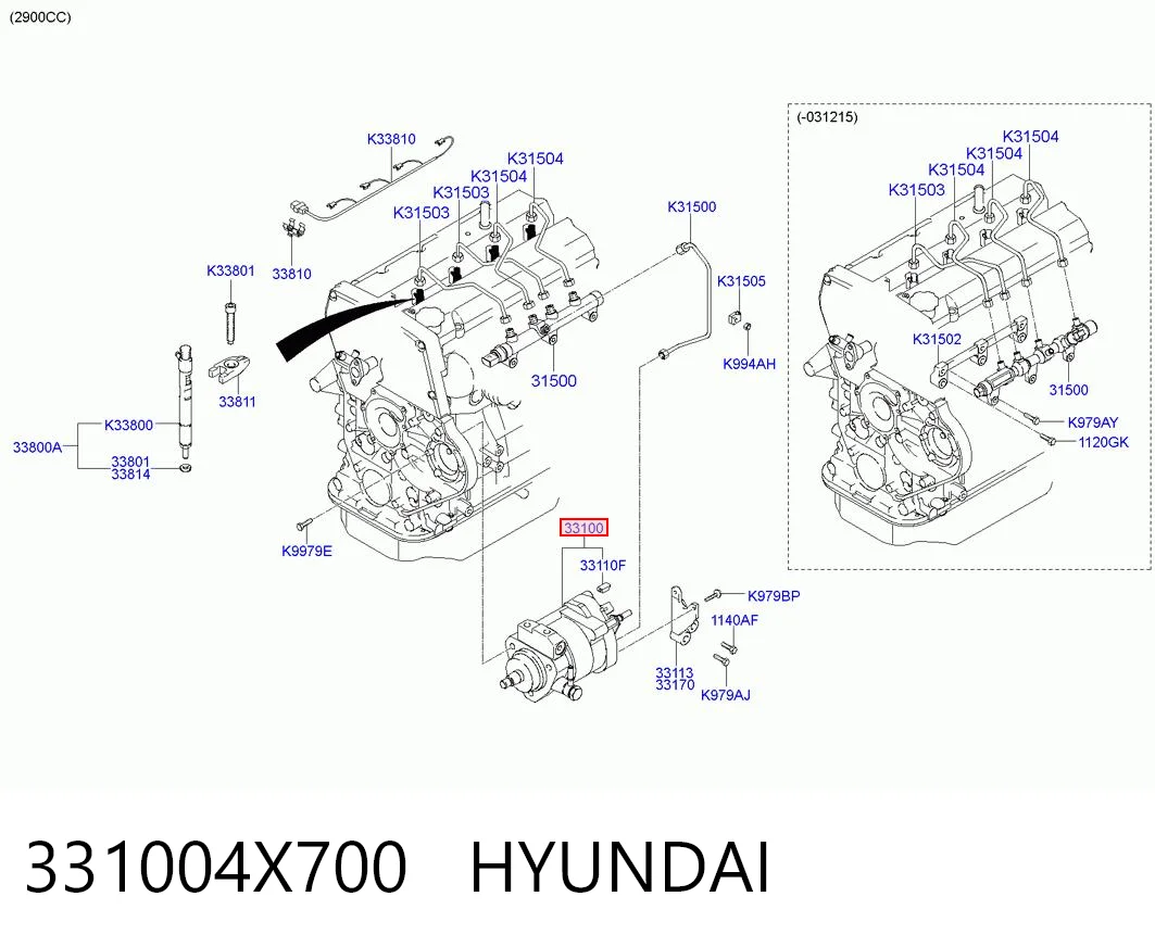 331004X700 Hyundai/Kia Pompa wtryskowa wysokiego ciśnienia