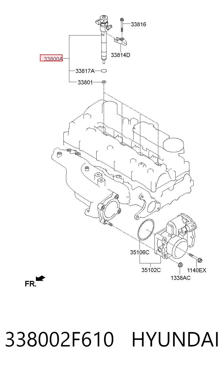 338002F610 Hyundai/Kia Wtryskiwacz paliwa