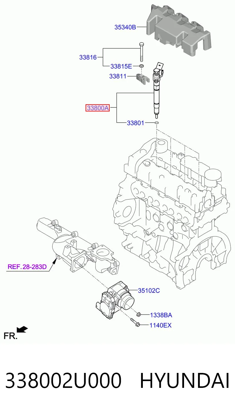 338002U000 Hyundai/Kia Wtryskiwacz paliwa