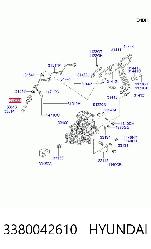 3380042610 Hyundai/Kia Wtryskiwacz paliwa