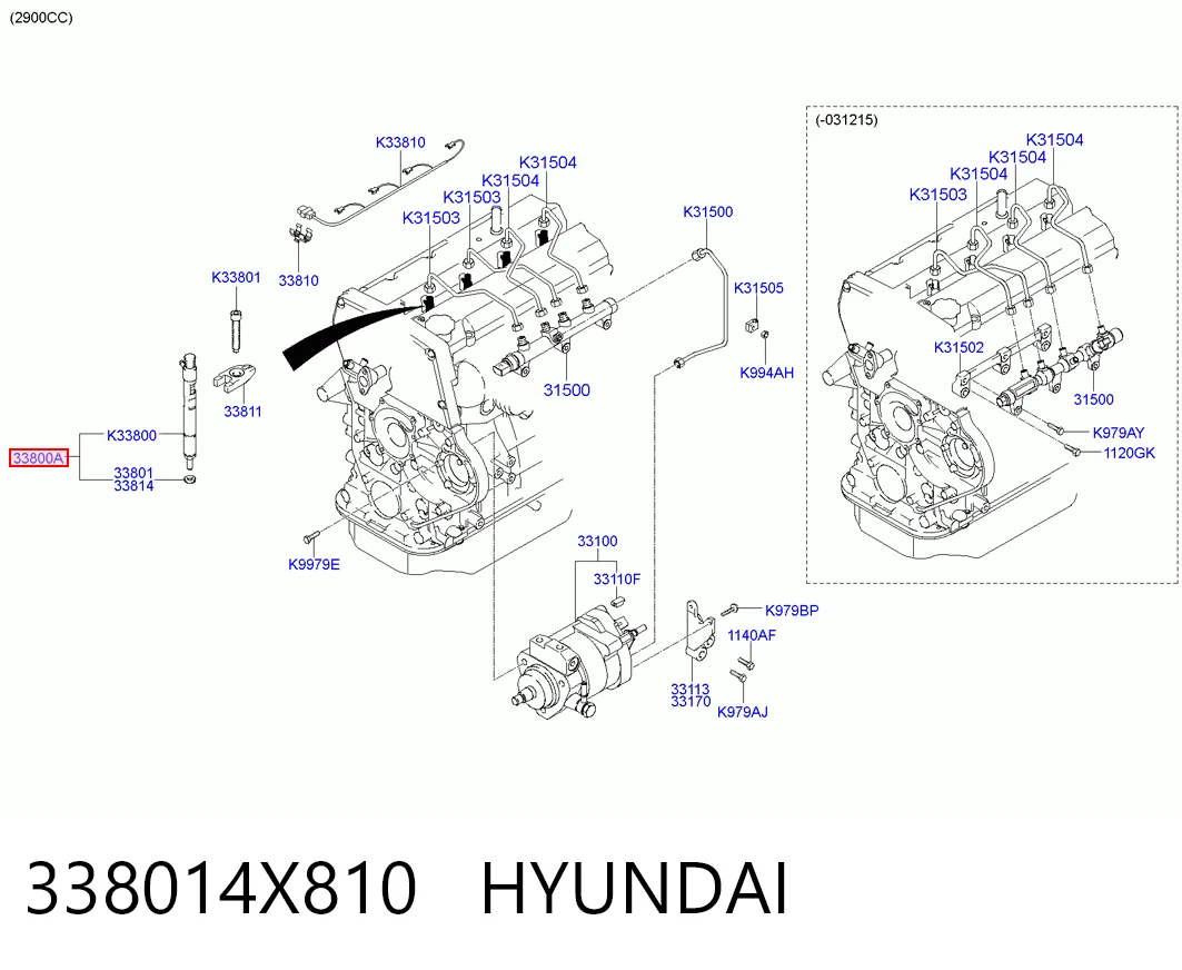 338014X810 Hyundai/Kia Wtryskiwacz paliwa
