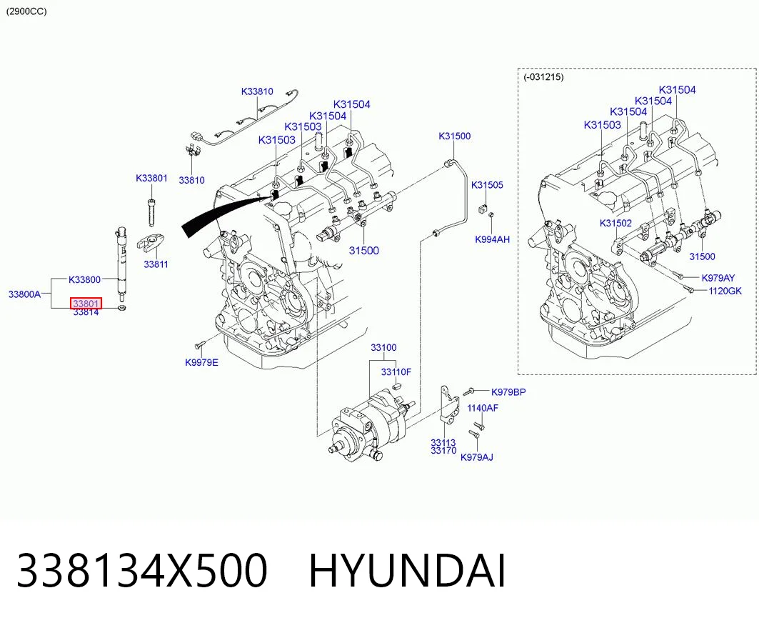 338134X500 Hyundai/Kia Pierścień uszczelniający wtryskiwacza
