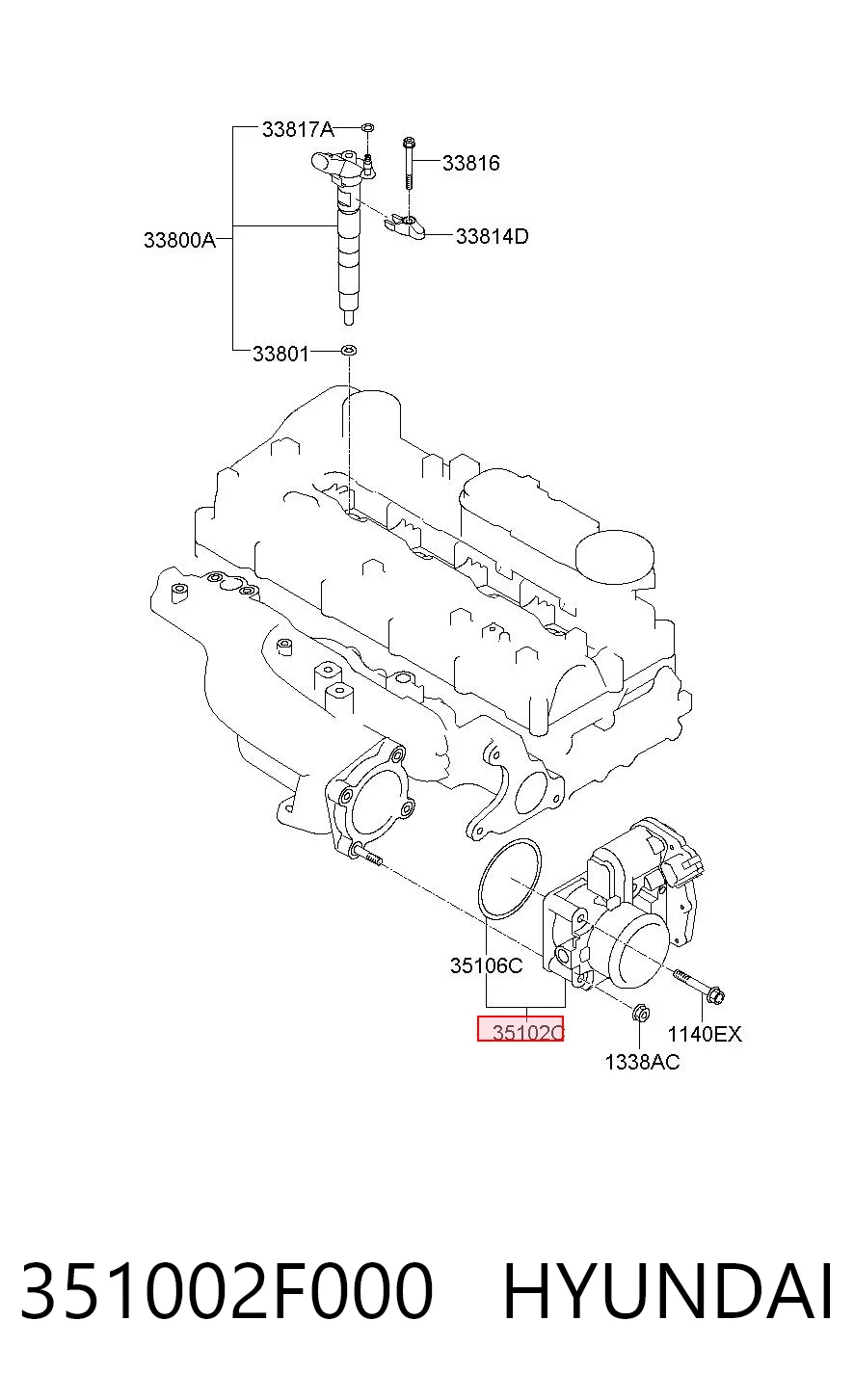 Przepustnica, komplet do Hyundai Santa Fe III DM