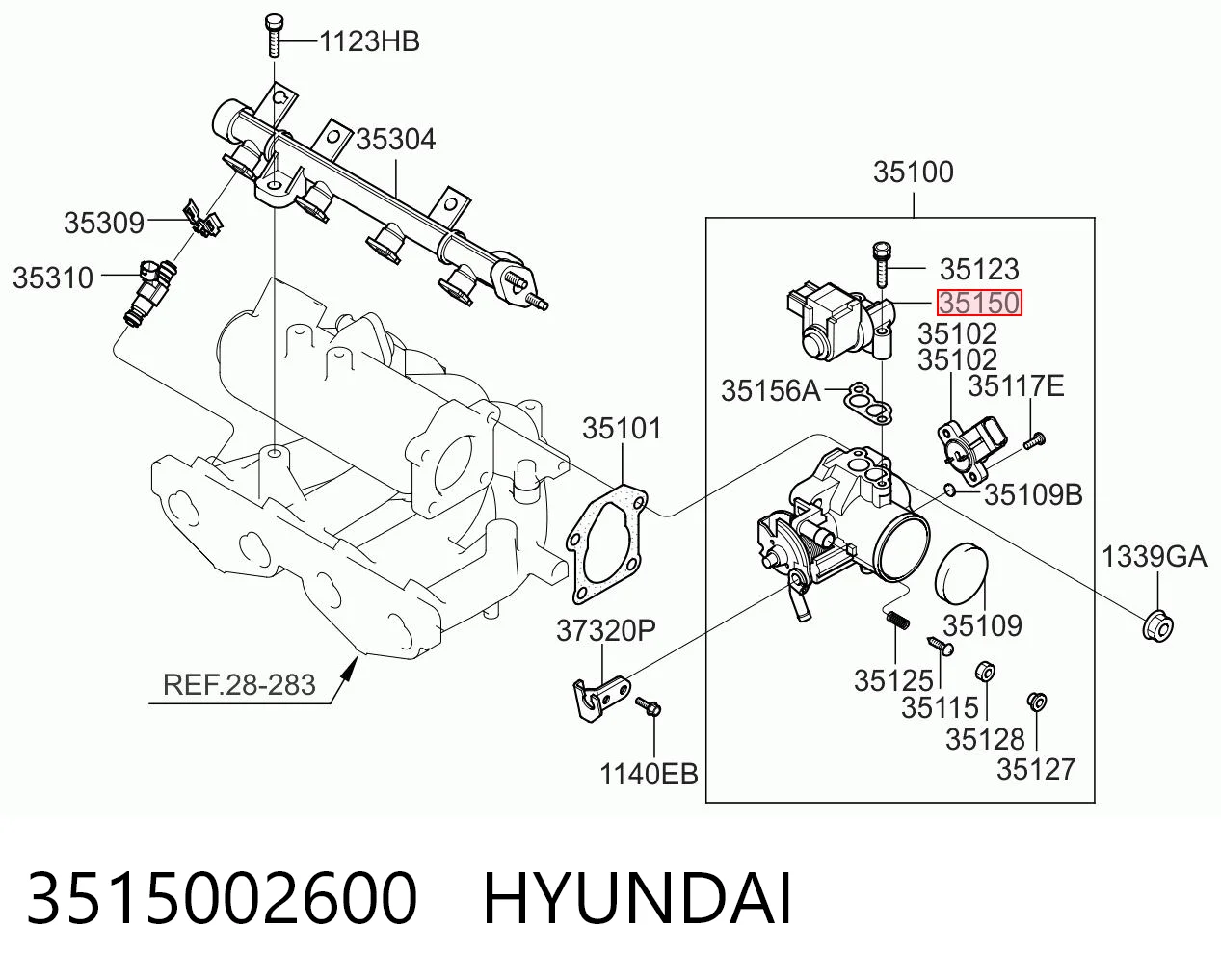 Regulator biegu jałowego Hyundai Santa Fe I