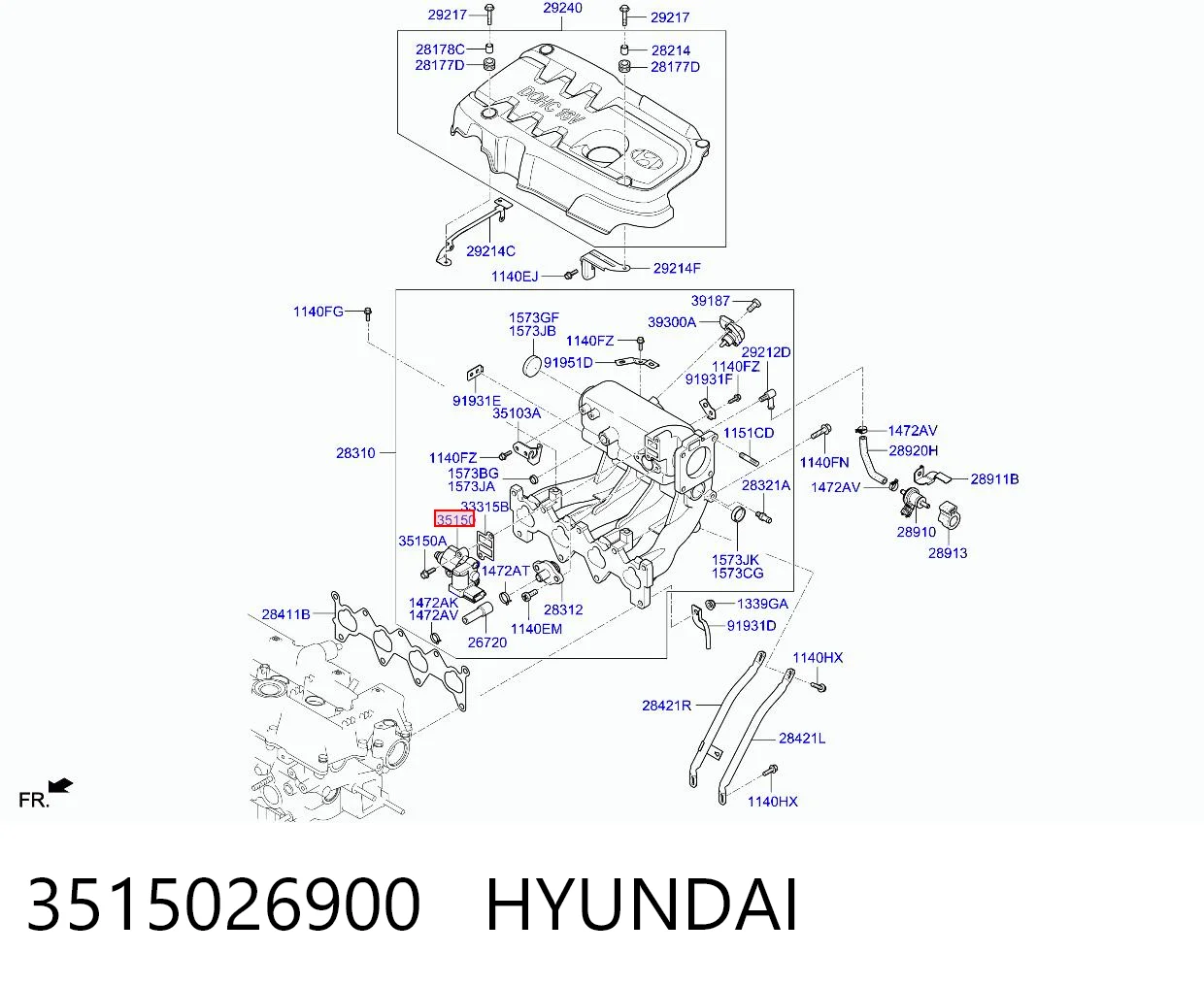 Regulator biegu jałowego do KIA Rio II JB