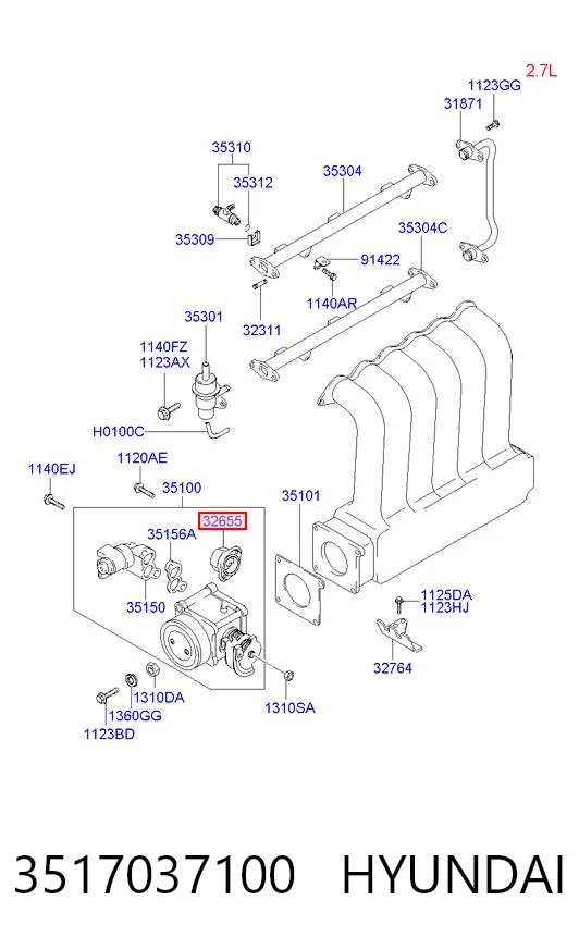 Czujnik położenia przepustnicy (potencjometr) do Hyundai Sonata IV EU4