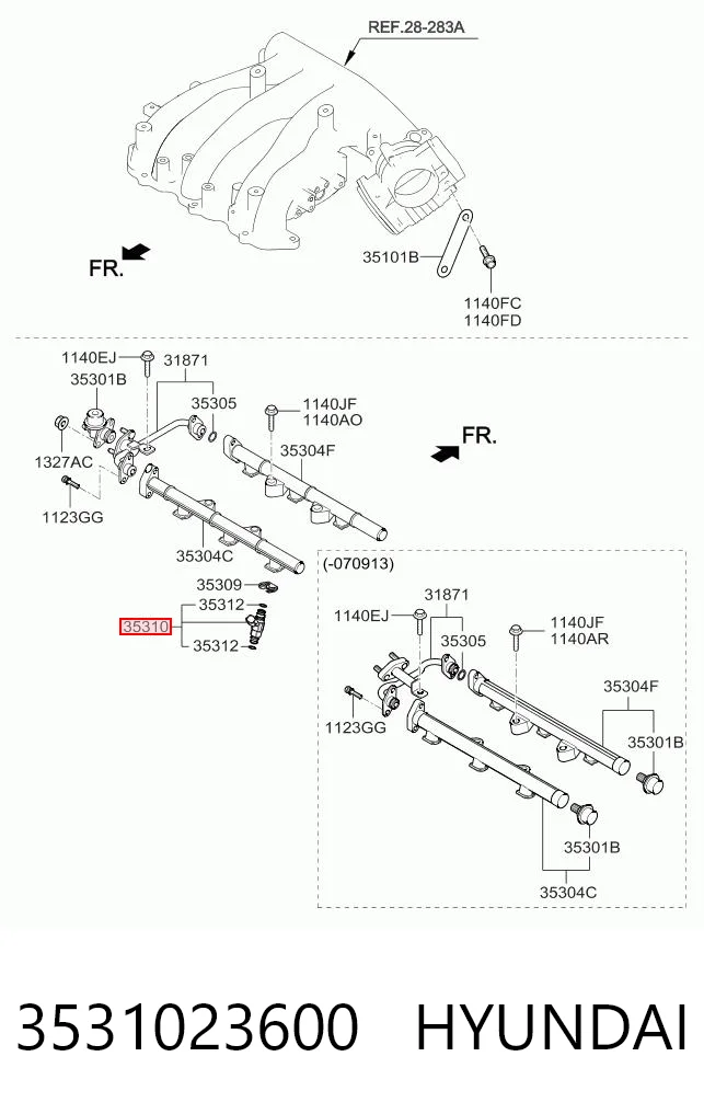 3531023600 Hyundai/Kia Wtryskiwacz paliwa