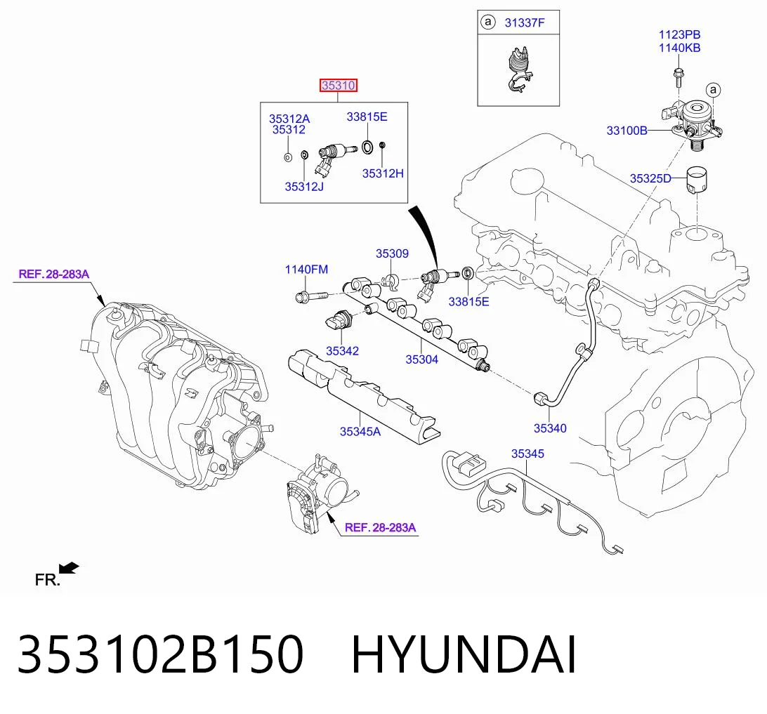 353102B150 Hyundai/Kia Wtryskiwacz paliwa