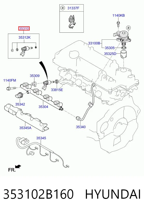 353102B160 Hyundai/Kia Wtryskiwacz paliwa