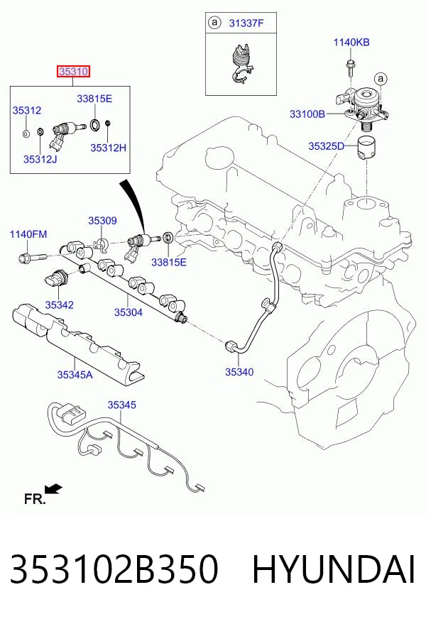 353102B350 Hyundai/Kia Wtryskiwacz paliwa