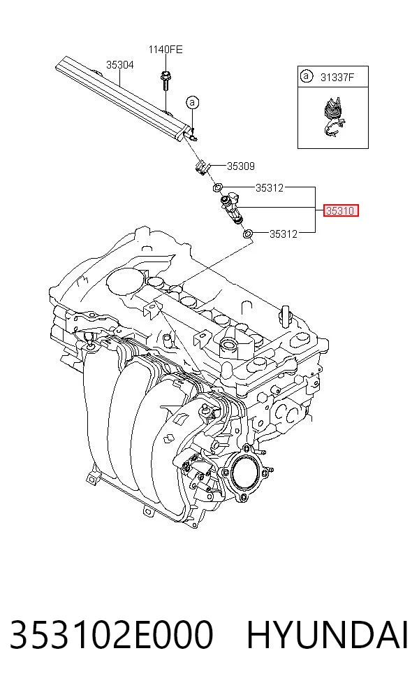 353102E000 Hyundai/Kia Wtryskiwacz paliwa