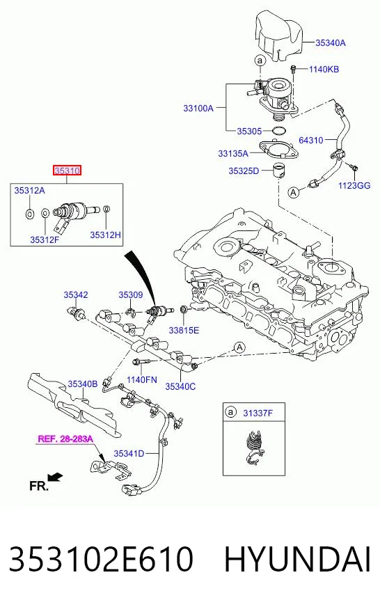 353102E610 Hyundai/Kia Wtryskiwacz paliwa