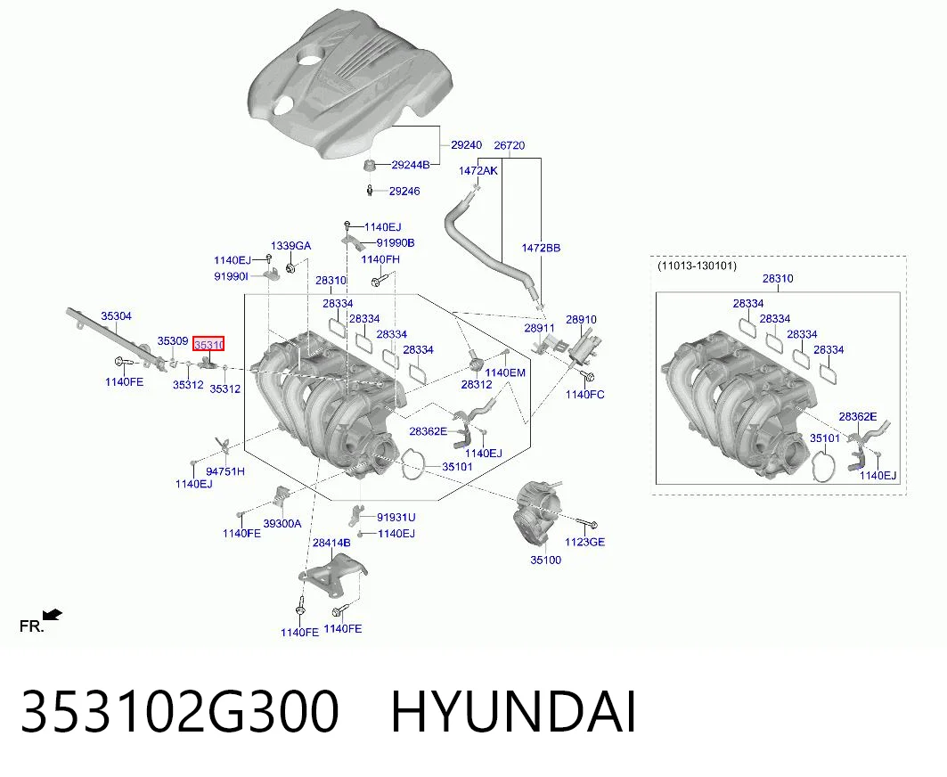 353102G300 Hyundai/Kia Wtryskiwacz paliwa