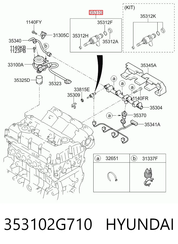 353102G710 Hyundai/Kia Wtryskiwacz paliwa
