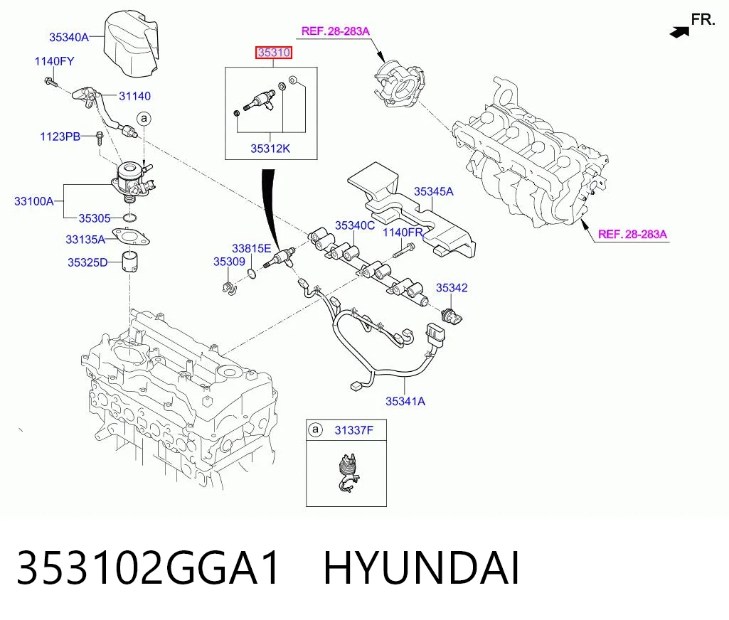 353102GGA1 Hyundai/Kia Wtryskiwacz paliwa