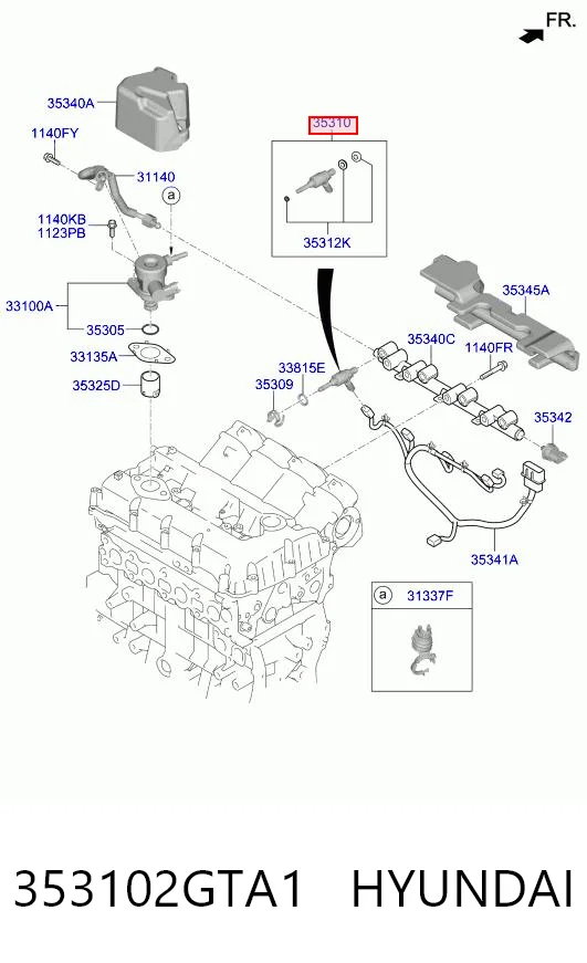 353102GTA1 Hyundai/Kia Wtryskiwacz paliwa