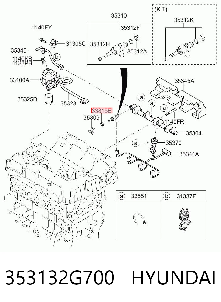 353132G700 Hyundai/Kia Pierścień uszczelniający wtryskiwacza