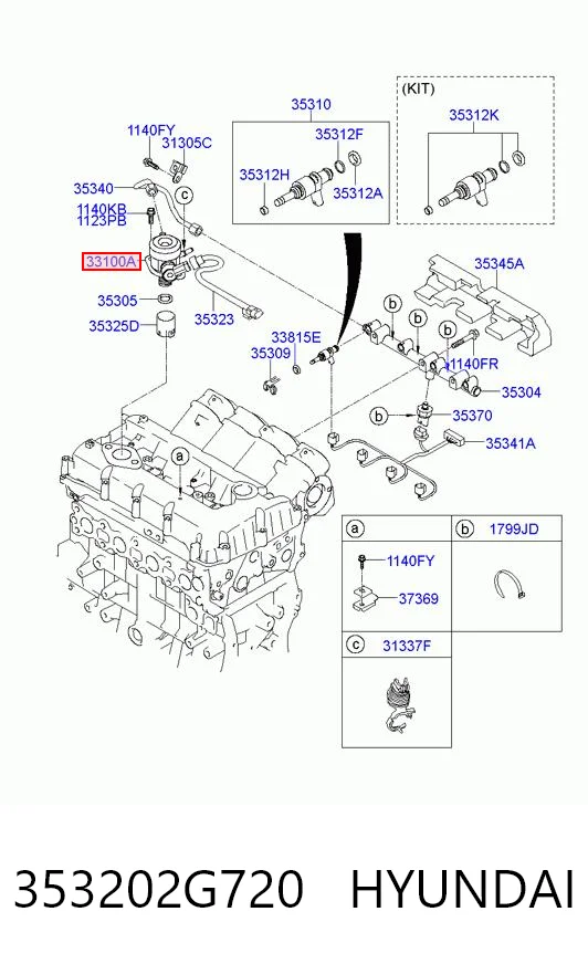 353202G720 Hyundai/Kia Pompa wtryskowa wysokiego ciśnienia