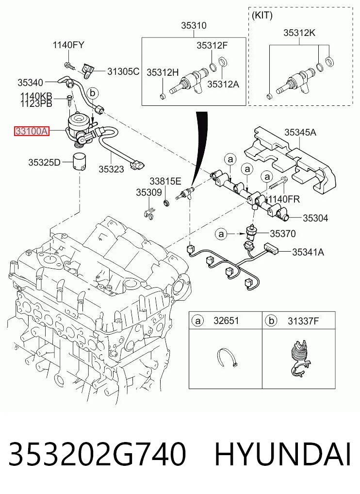353202G740 Hyundai/Kia Pompa wtryskowa wysokiego ciśnienia