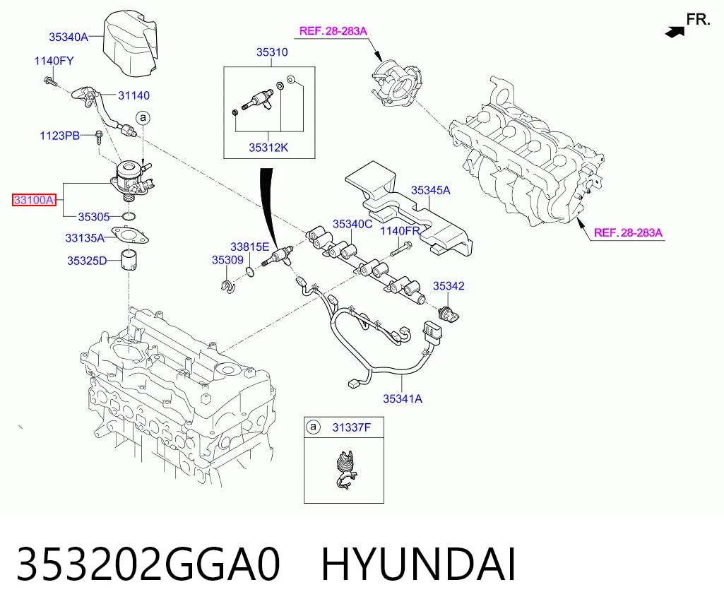 353202GGA0 Hyundai/Kia Pompa wtryskowa wysokiego ciśnienia