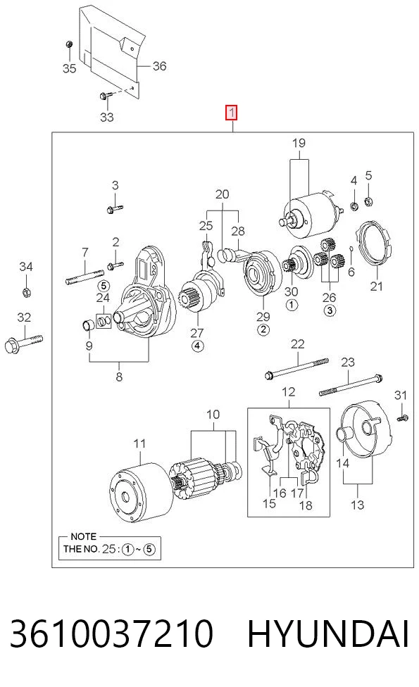 3610037210 Hyundai/Kia Rozrusznik